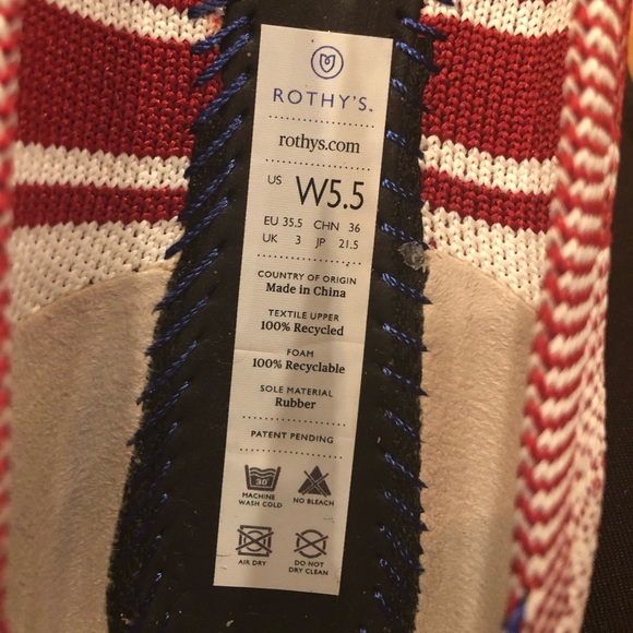 SOLD varsity stripe points rothy’s size 5.5 - Picture 7 of 7